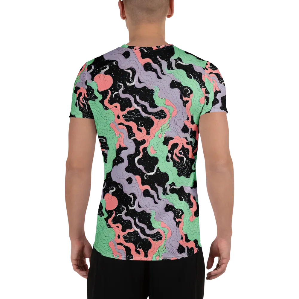 Pastel Eclipse on Men's Athletic T-Shirt — Back