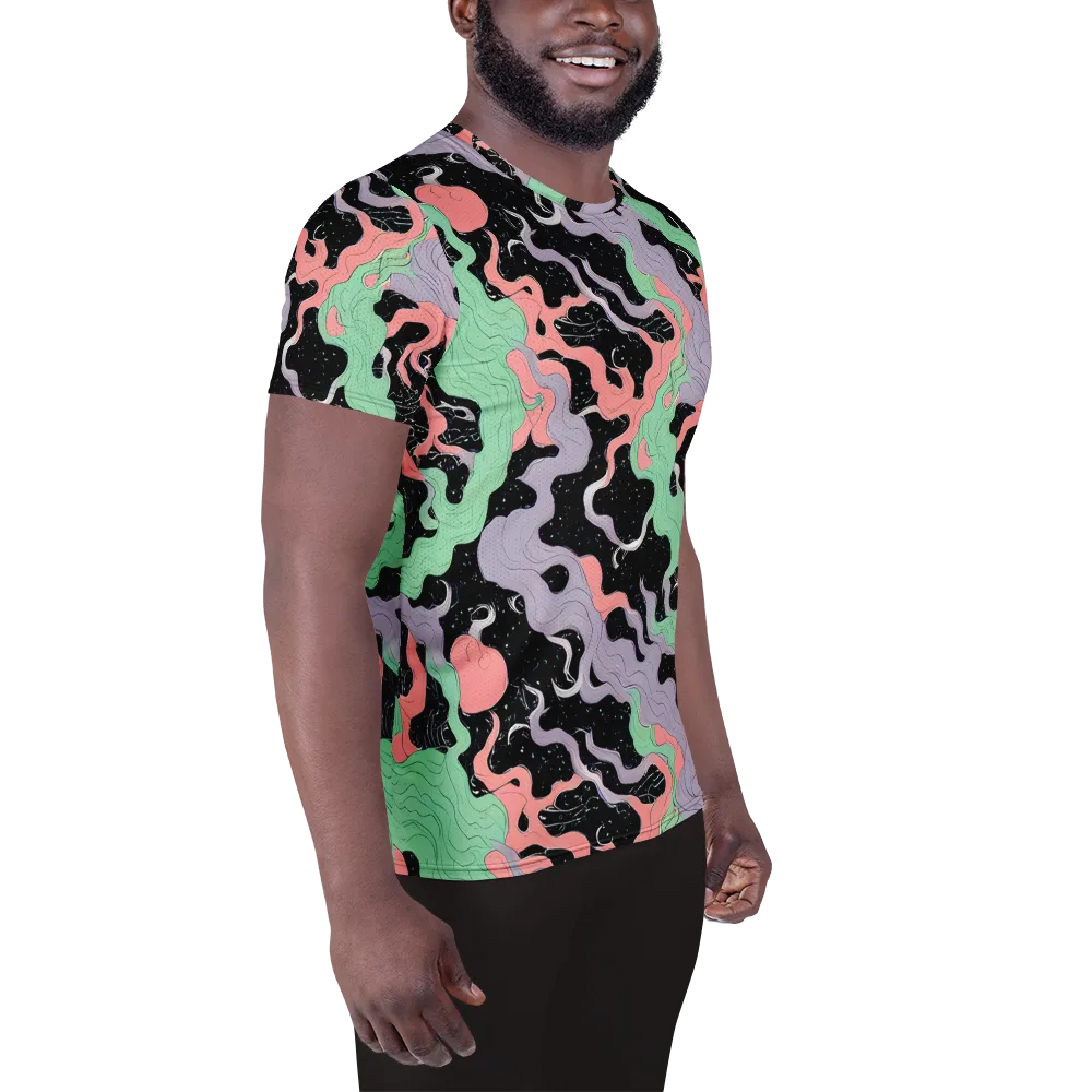 Pastel Eclipse on Men's Athletic T-Shirt — Right