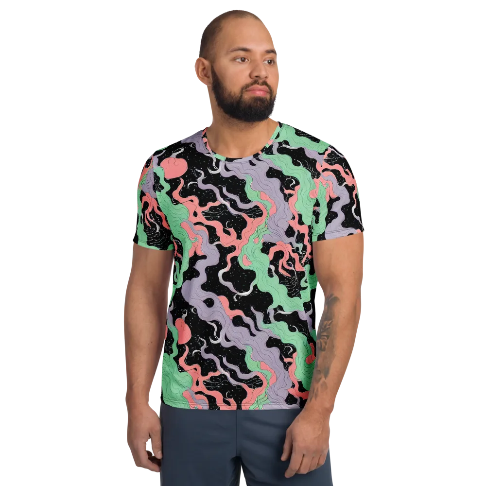 Pastel Eclipse on Men's Athletic T-Shirt — Front