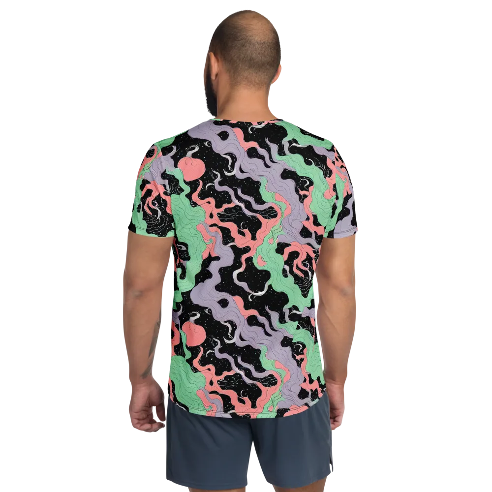 Pastel Eclipse on Men's Athletic T-Shirt — Back
