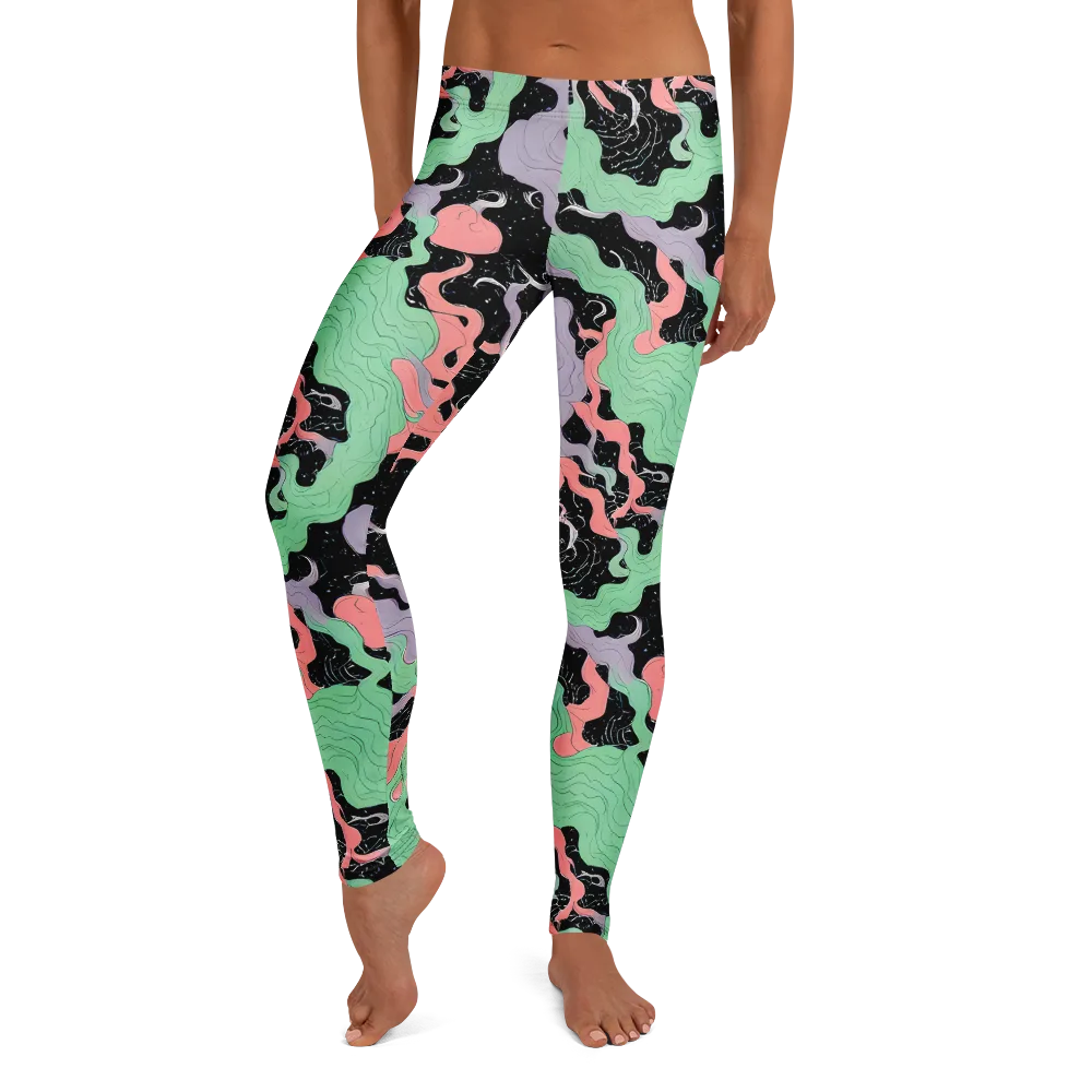 Pastel Eclipse on Leggings — Front