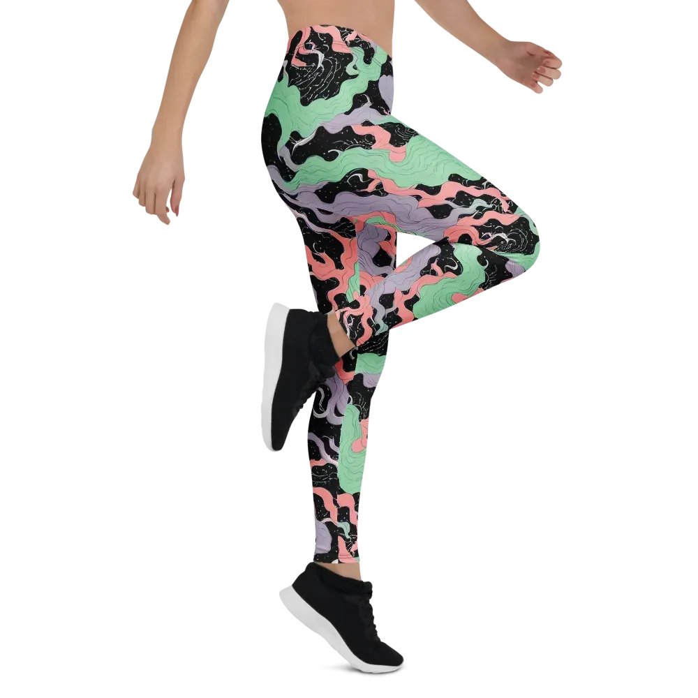 Pastel Eclipse on Leggings — Right