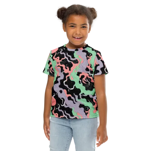 Pastel Eclipse on a Kids Crew Neck T-Shirt