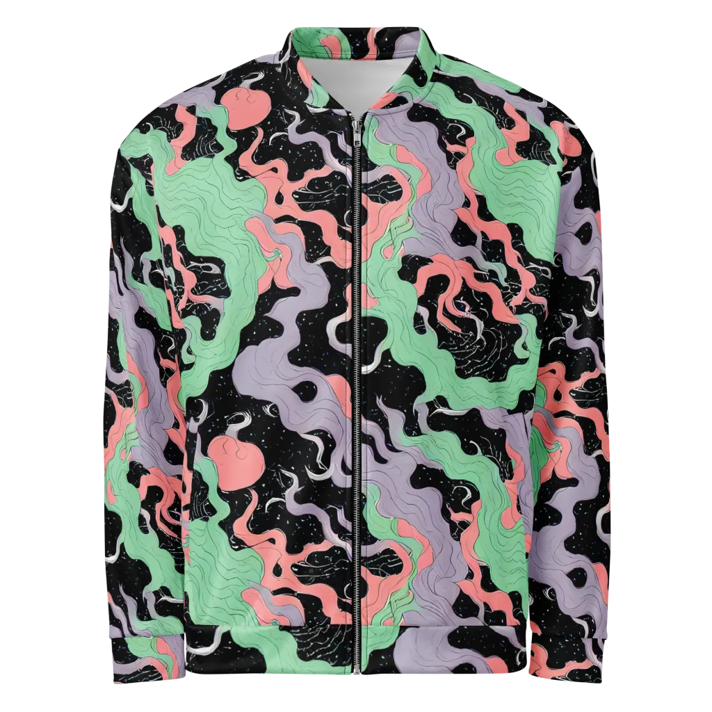 Pastel Eclipse on Bomber Jacket — Front