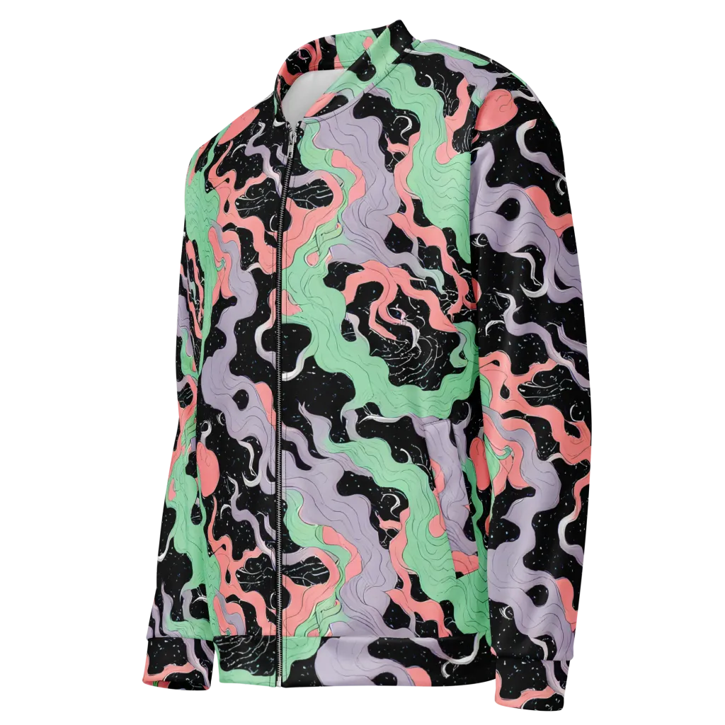 Pastel Eclipse on Bomber Jacket — Left Front