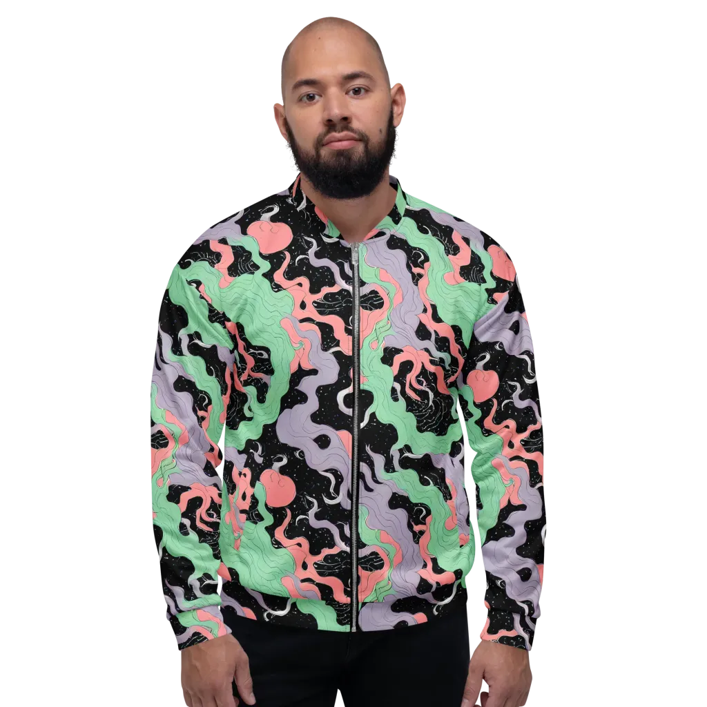 Pastel Eclipse on Bomber Jacket — Front