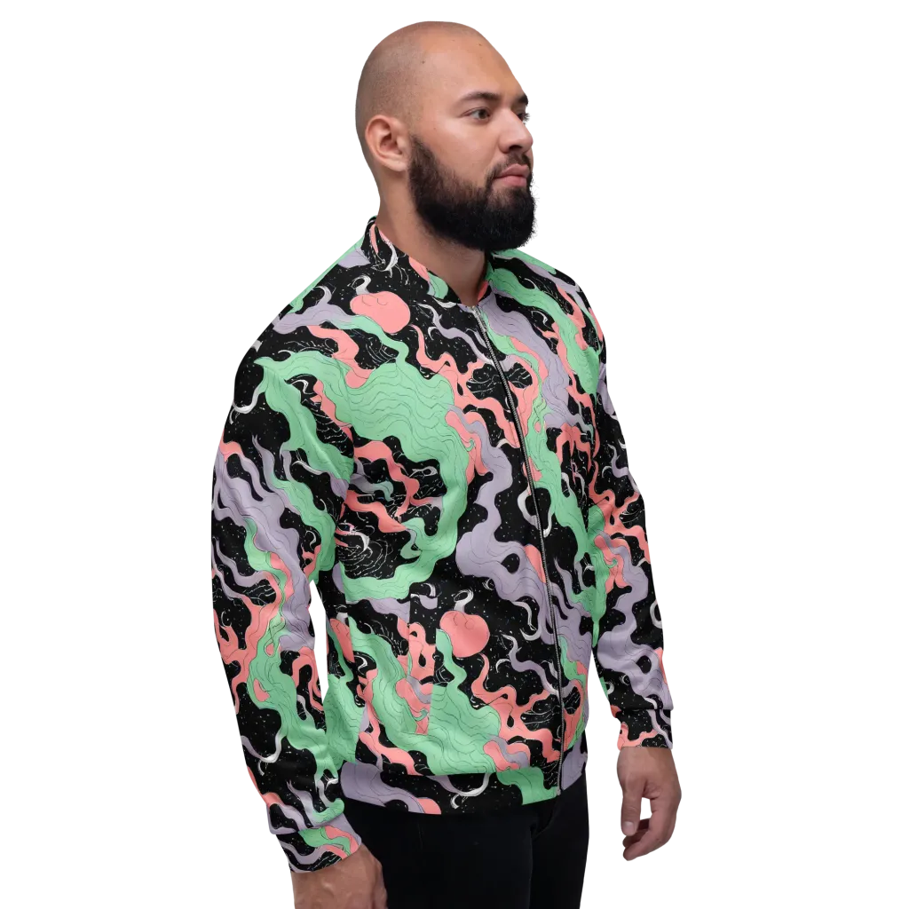 Pastel Eclipse on Bomber Jacket — Right