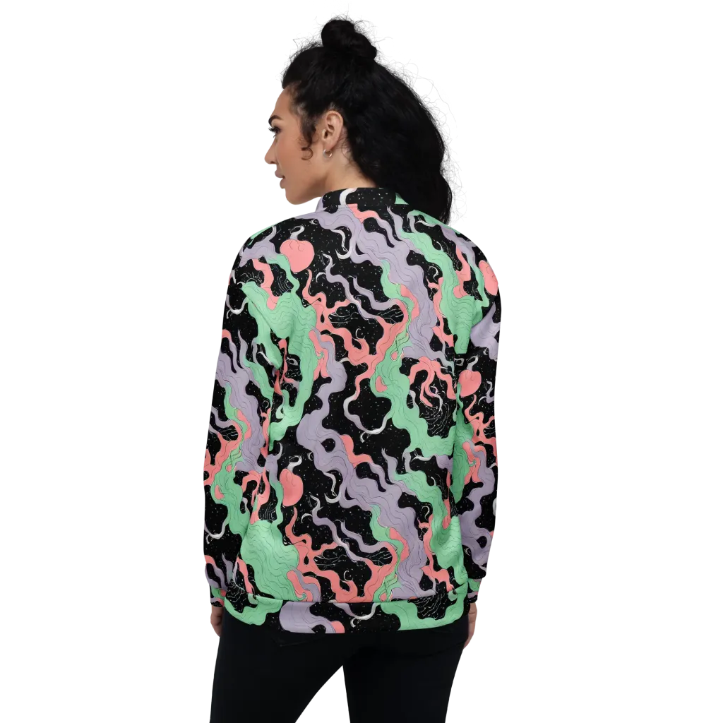 Pastel Eclipse on Bomber Jacket — Back