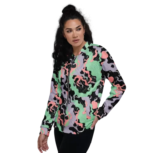 Pastel Eclipse on a Bomber Jacket