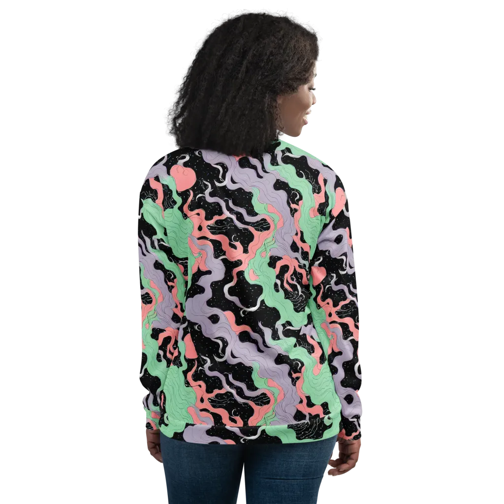 Pastel Eclipse on Bomber Jacket — Back