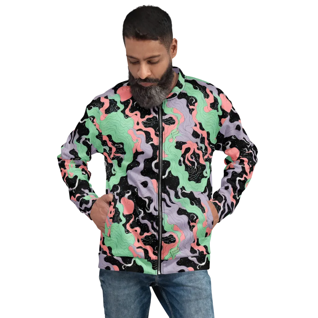Pastel Eclipse on Bomber Jacket — Front