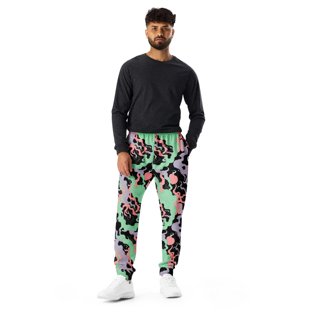 Pastel Eclipse on Men's Joggers — Front
