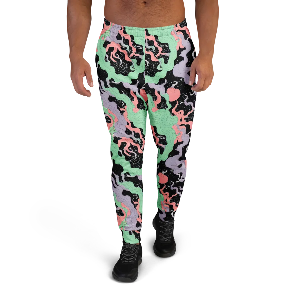 Pastel Eclipse on Men's Joggers — Front