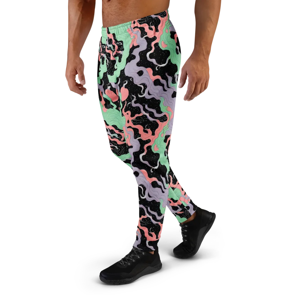 Pastel Eclipse on Men's Joggers — Left