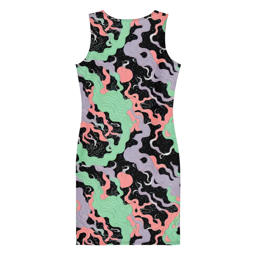 Pastel Eclipse on Bodycon Dress — Back