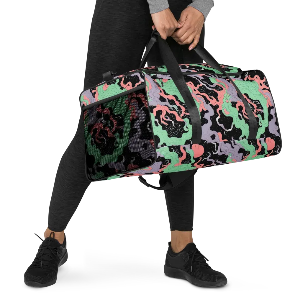 Pastel Eclipse on Duffle Bag — Right Front