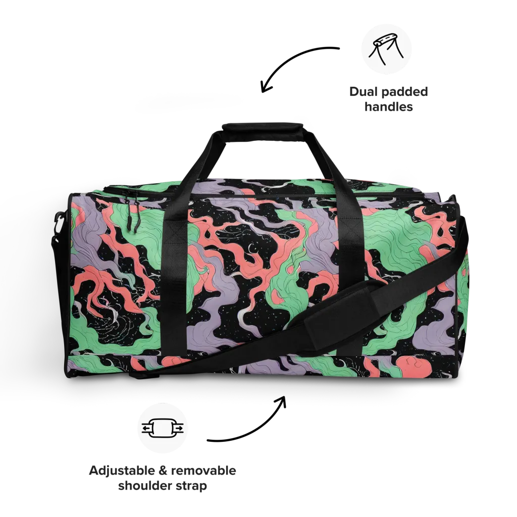 Pastel Eclipse on Duffle Bag — Front