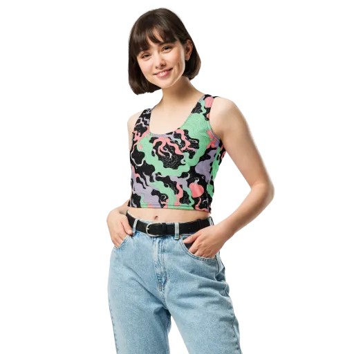 Pastel Eclipse on a Crop Top