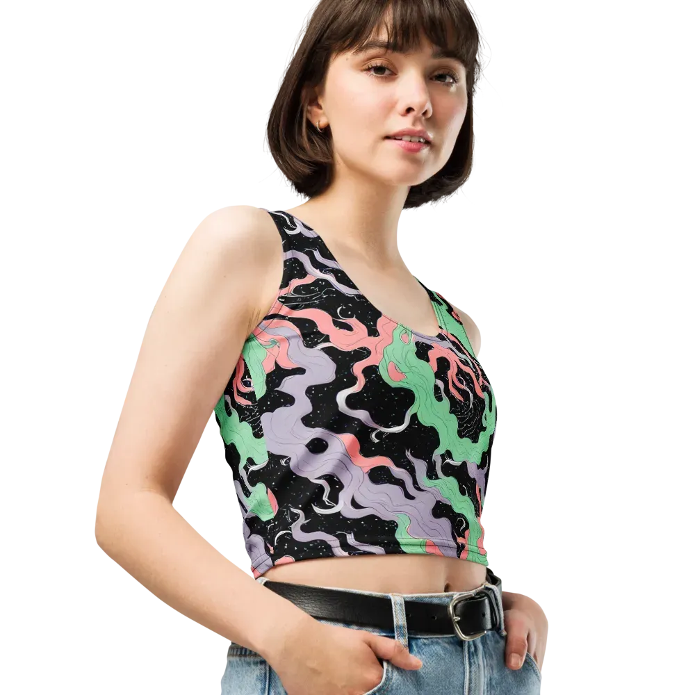 Pastel Eclipse on Crop Top — Right Front