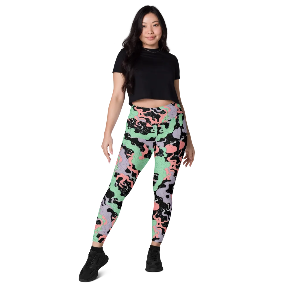 Pastel Eclipse on Leggings with Pockets — Front