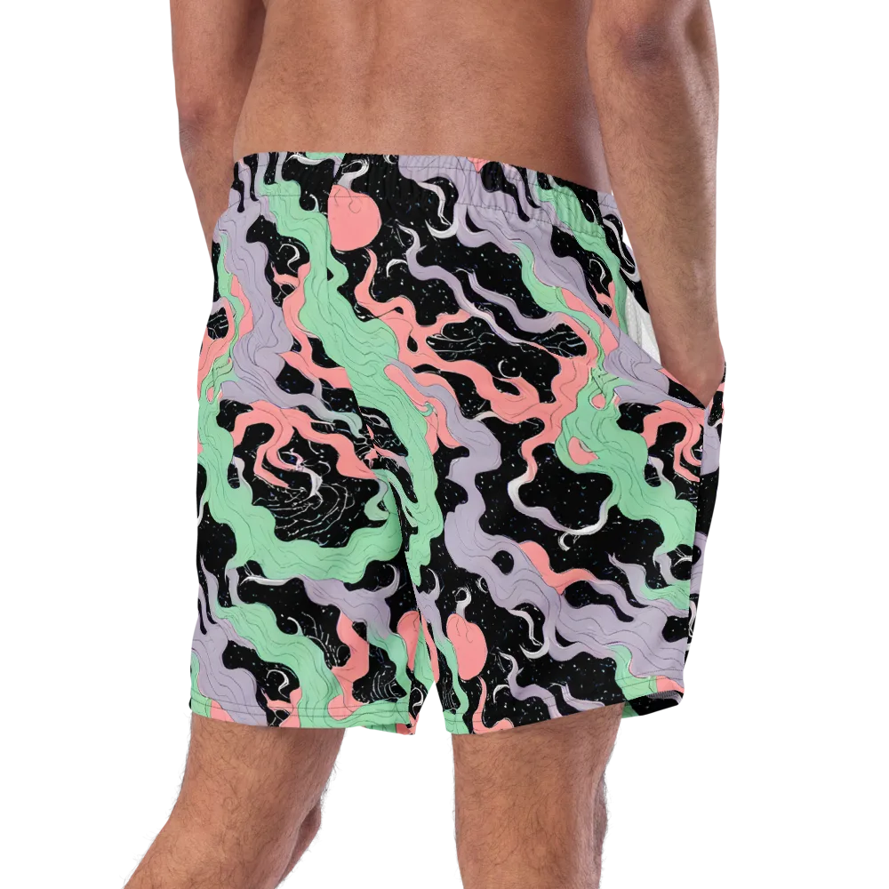 Pastel Eclipse on Swim Trunks — Right Back