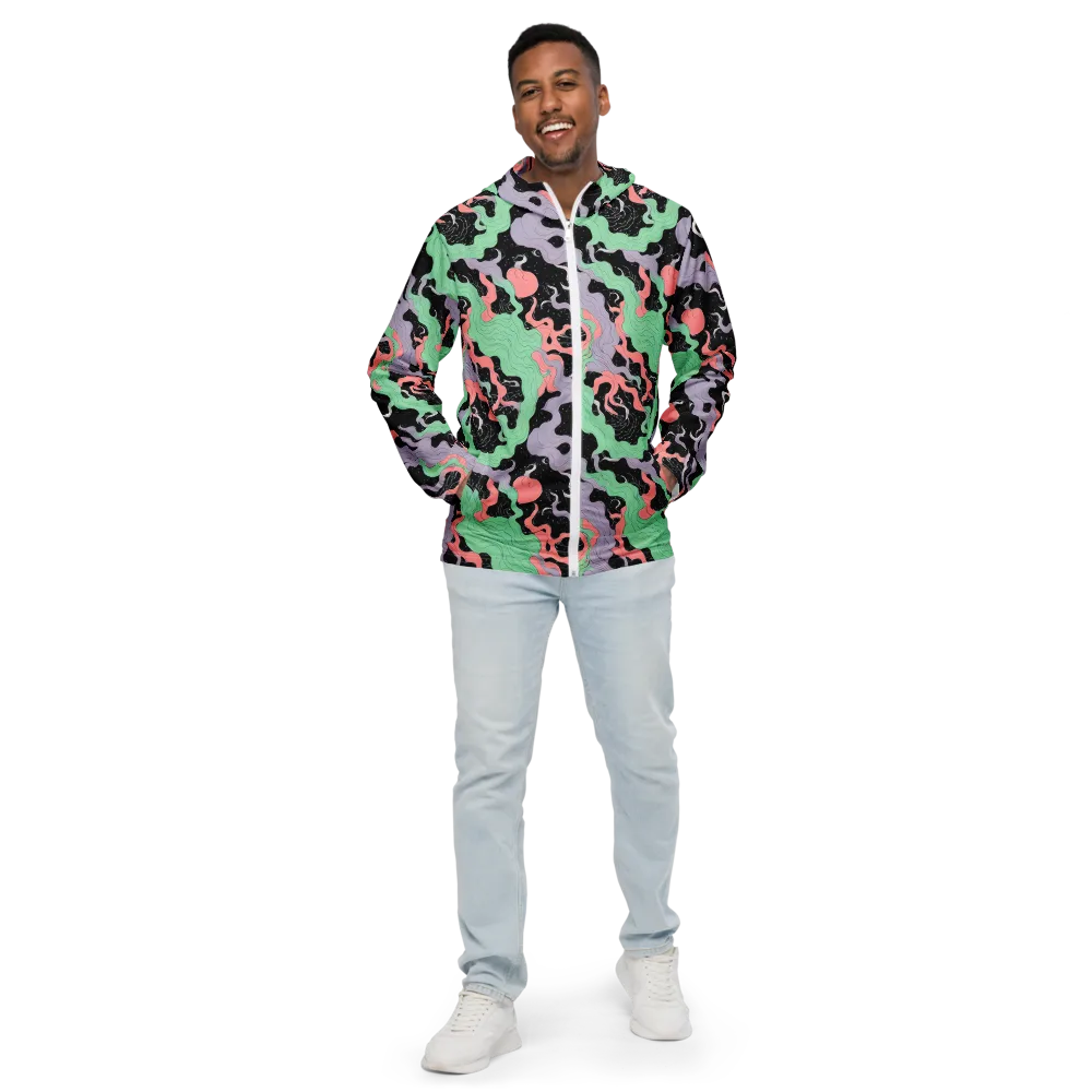 Pastel Eclipse on Men's Windbreaker — Front