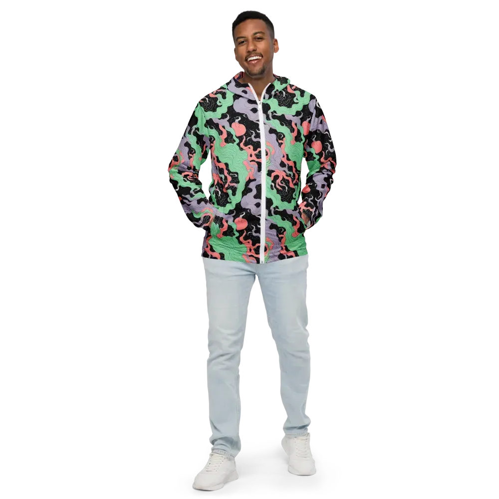 Pastel Eclipse on Men's Windbreaker — Front