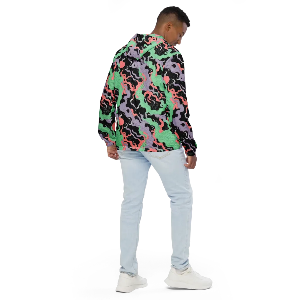 Pastel Eclipse on Men's Windbreaker — Back