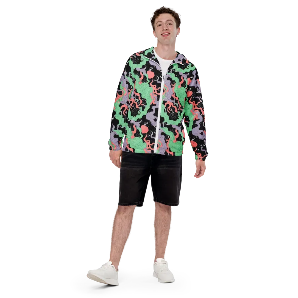 Pastel Eclipse on Men's Windbreaker — Front