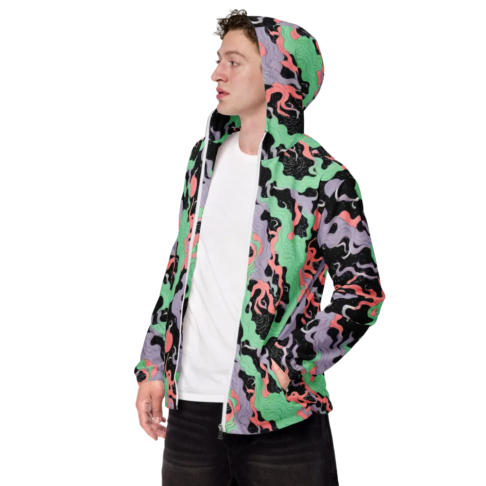 Pastel Eclipse on Men's Windbreaker — Left Front