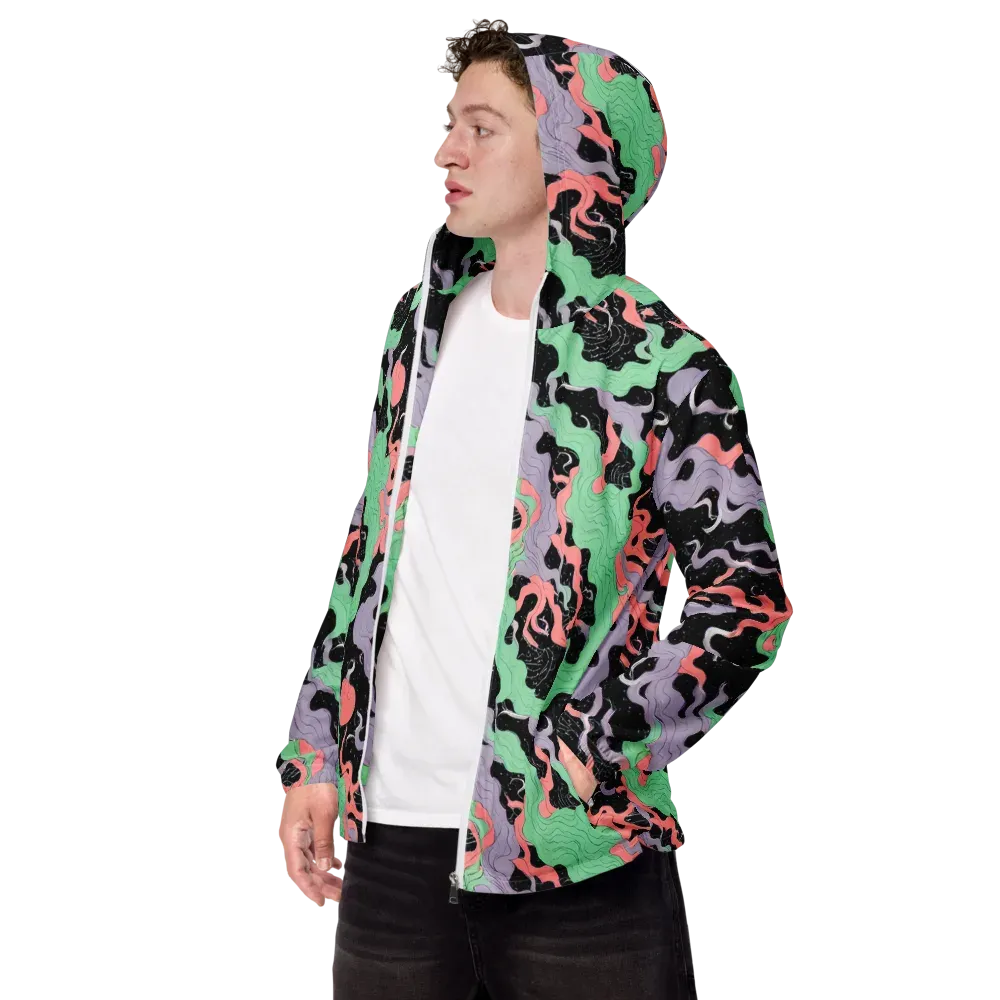 Pastel Eclipse on Men's Windbreaker — Left Front