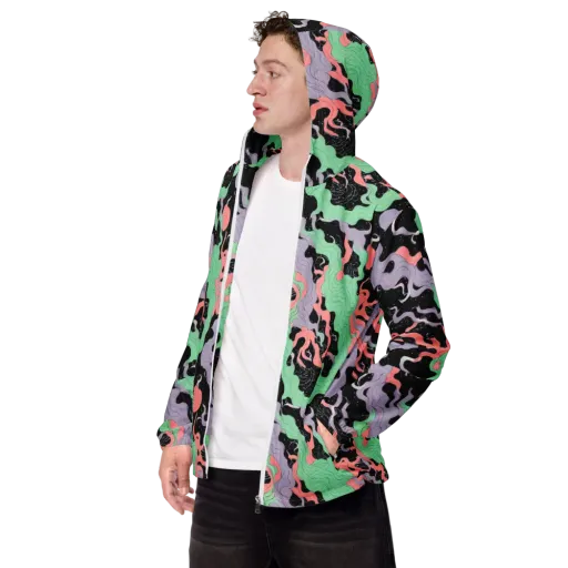 Pastel Eclipse on a Men's Windbreaker