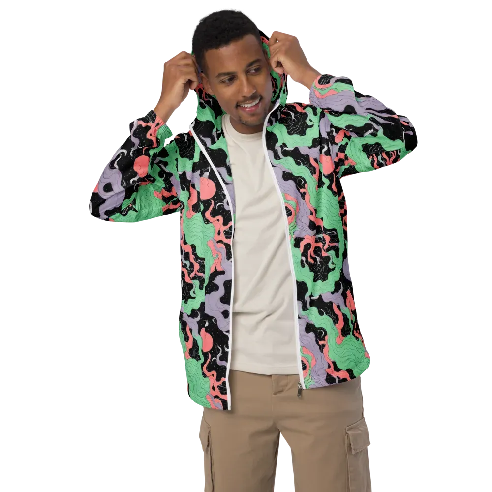 Pastel Eclipse on Men's Windbreaker — Front