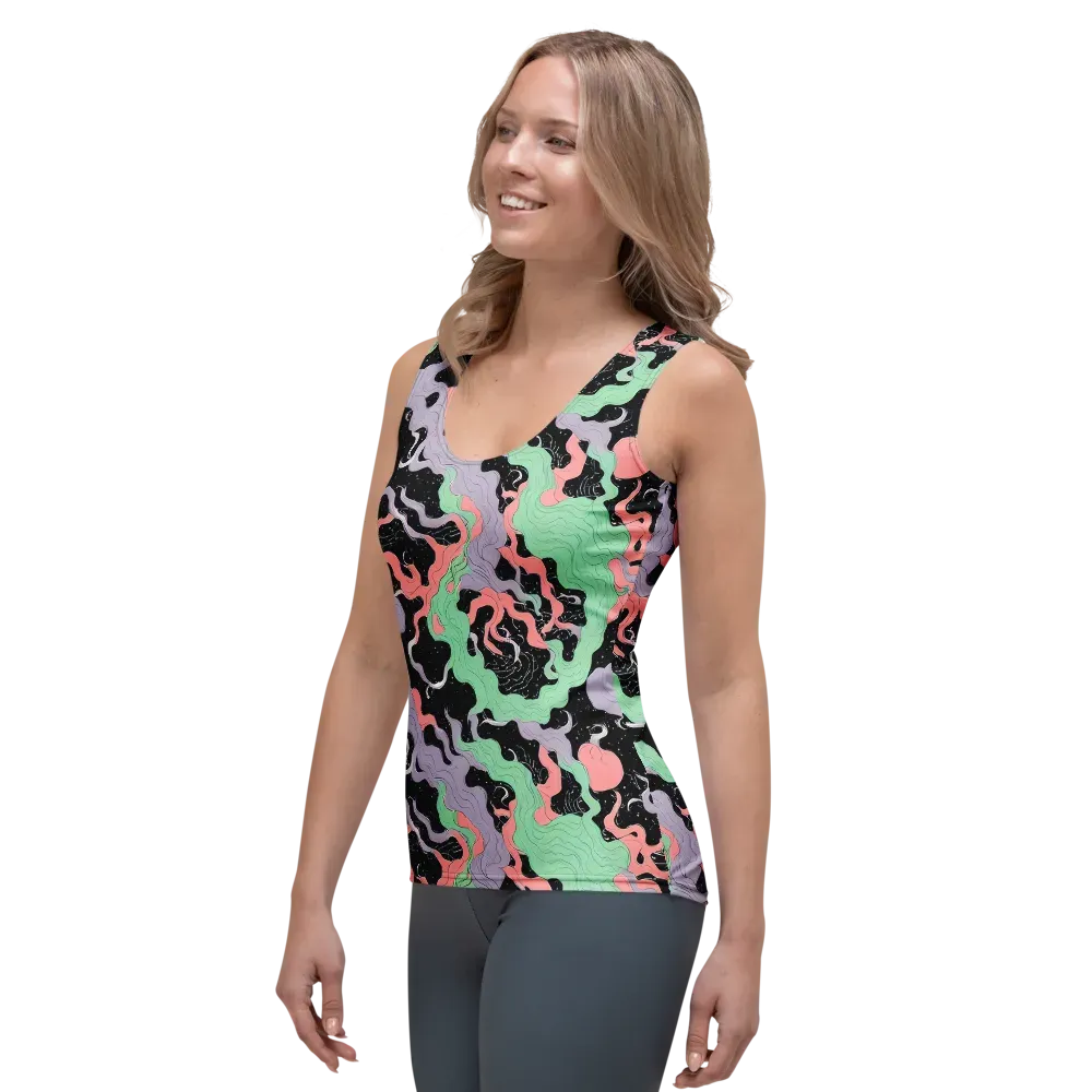 Pastel Eclipse on Women's Tank Top — Left Front