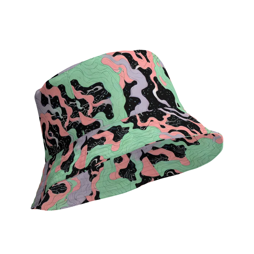 Pastel Eclipse on Reversible Bucket Hat — Product details Outside