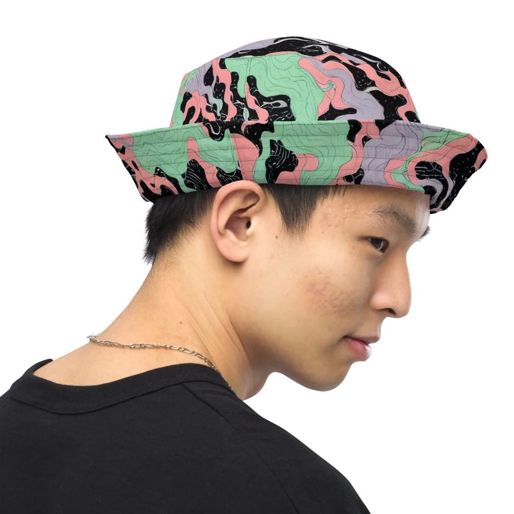 Pastel Eclipse on Reversible Bucket Hat — Right Outside
