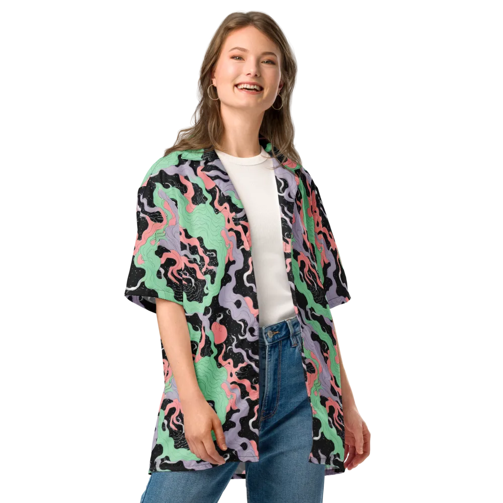 Pastel Eclipse on Button Shirt — Front