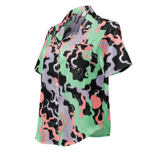 Pastel Eclipse on a Women's Short Sleeve Pajama Top