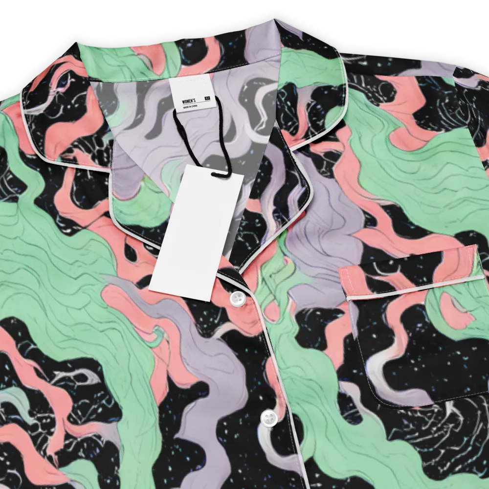 Pastel Eclipse on Women's Short Sleeve Pajama Top — Product details