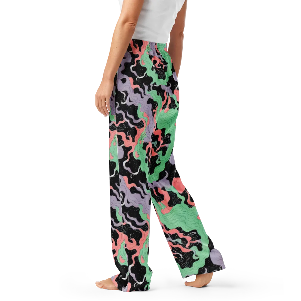 Pastel Eclipse on Women's Pajama Pants — Left