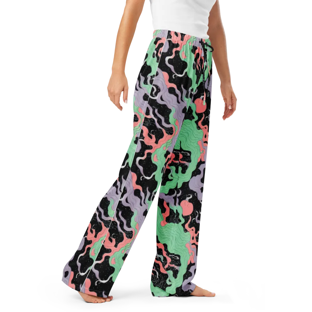 Pastel Eclipse on Women's Pajama Pants — Right Front
