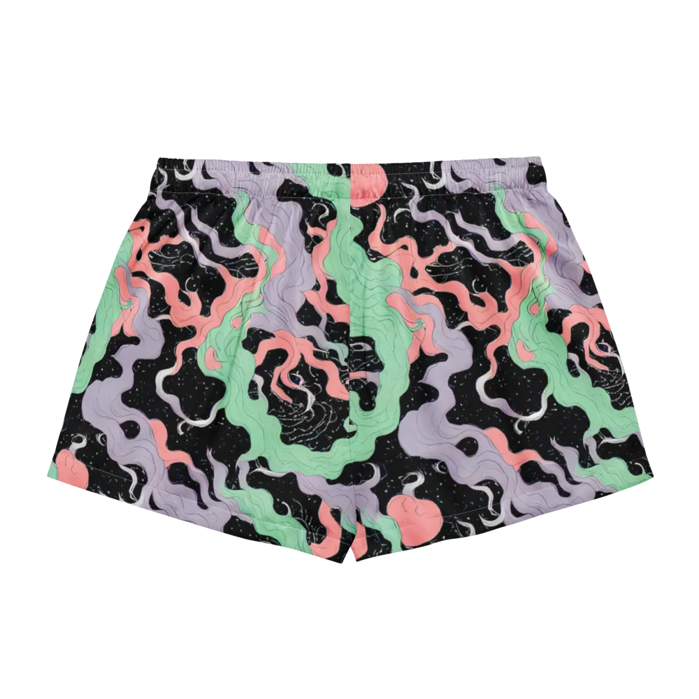Pastel Eclipse on Women's Pajama Shorts — Back