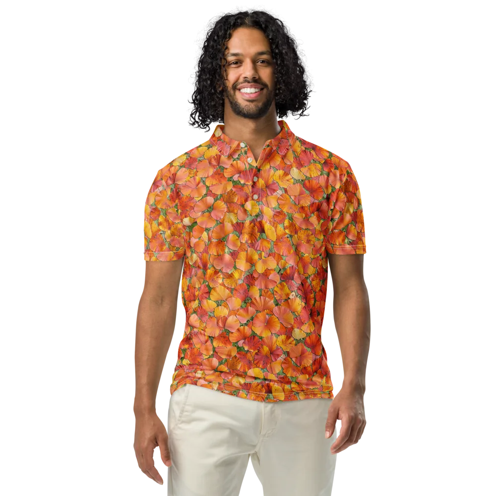 Amber Reverie on Men's Slim Fit Polo Shirt — Front