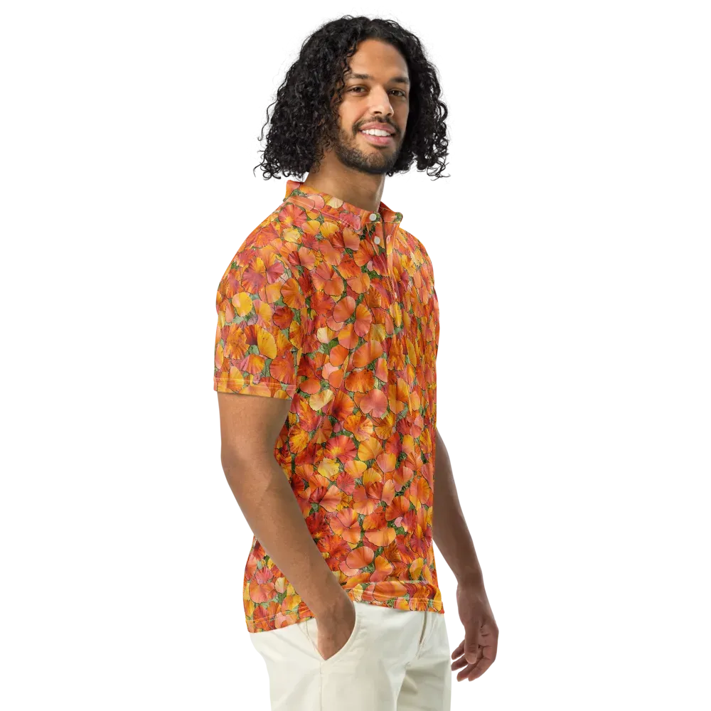 Amber Reverie on Men's Slim Fit Polo Shirt — Right Front