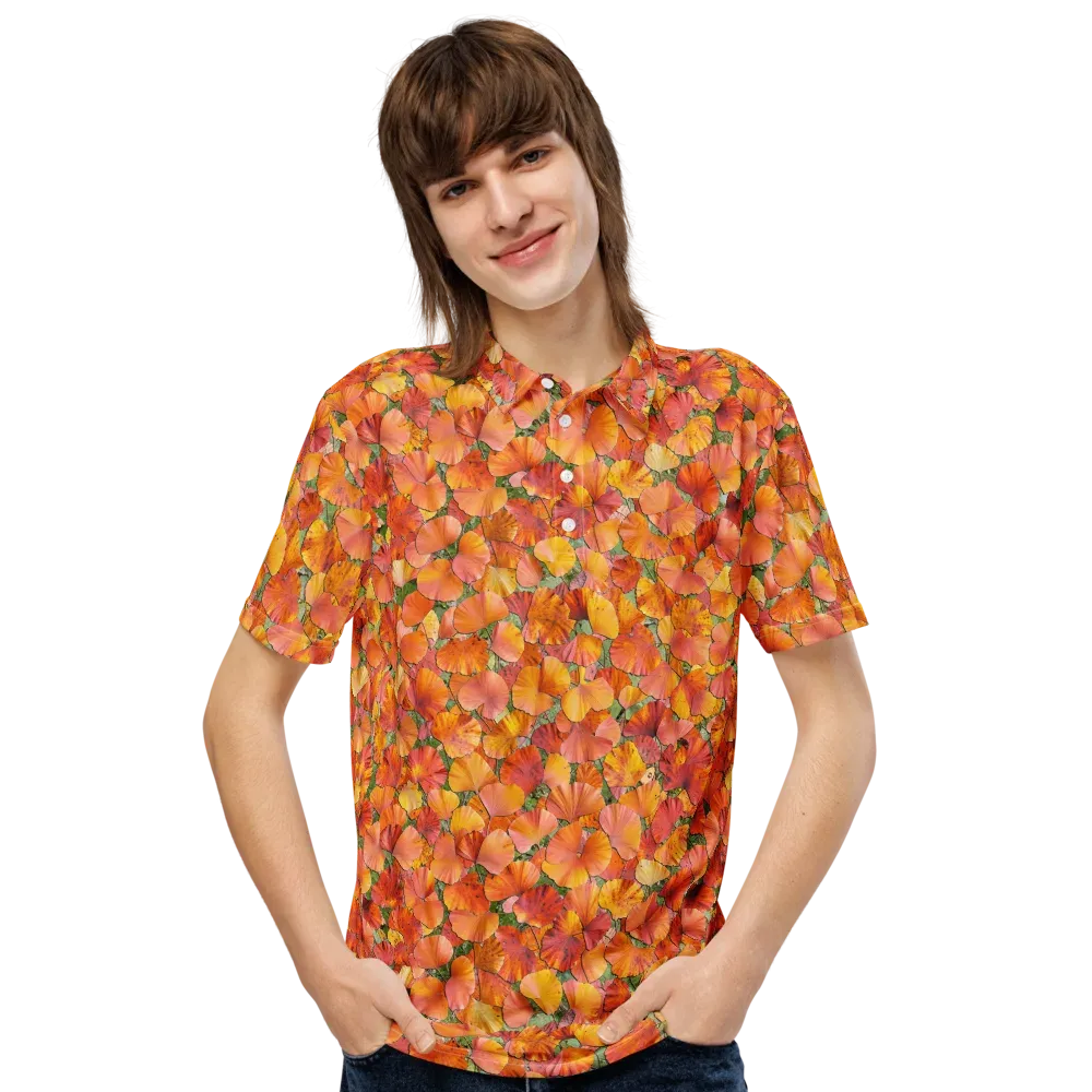 Amber Reverie on Men's Slim Fit Polo Shirt — Front