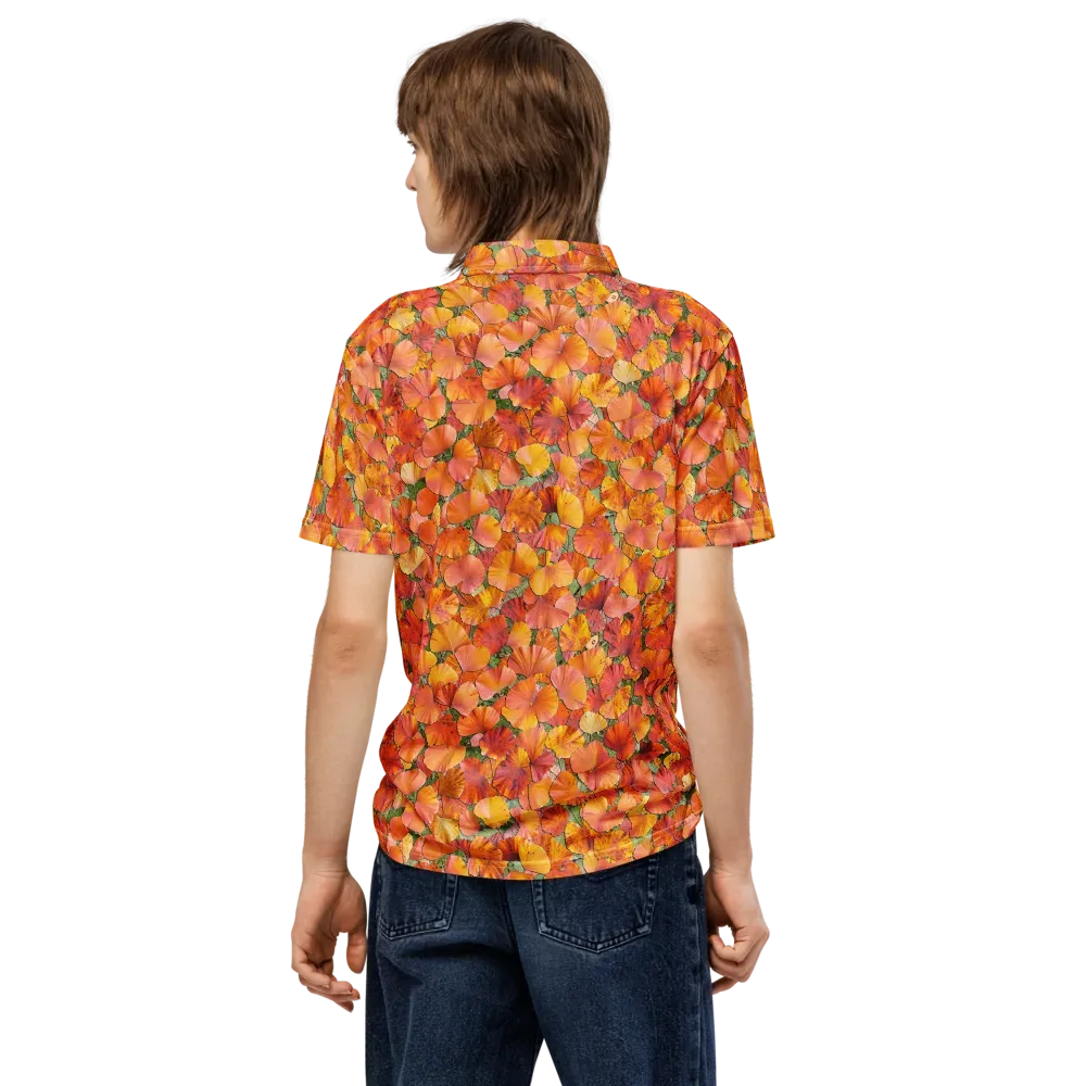 Amber Reverie on Men's Slim Fit Polo Shirt — Back