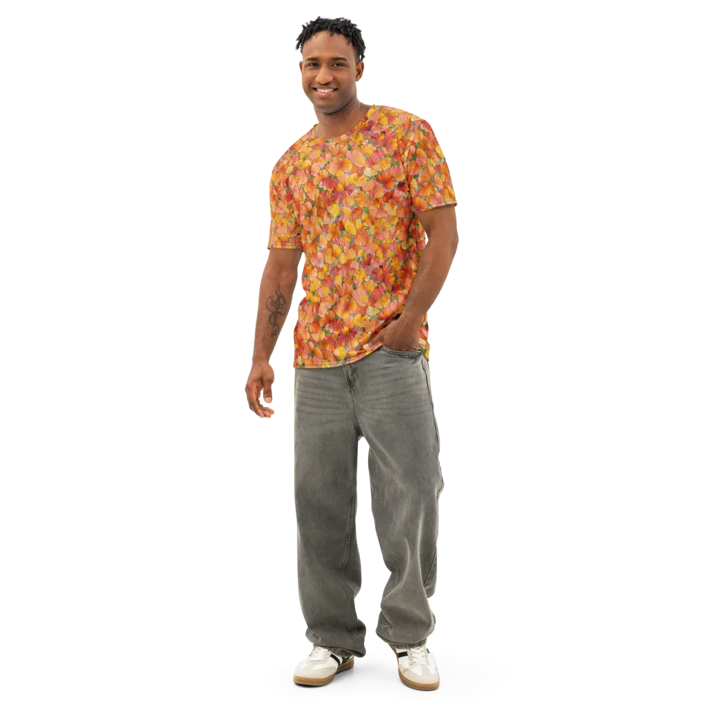 Amber Reverie on Men's Cotton Crew Neck T-Shirt — Front
