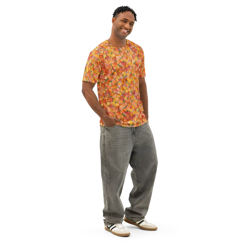 Amber Reverie on Men's Cotton Crew Neck T-Shirt — Right Front