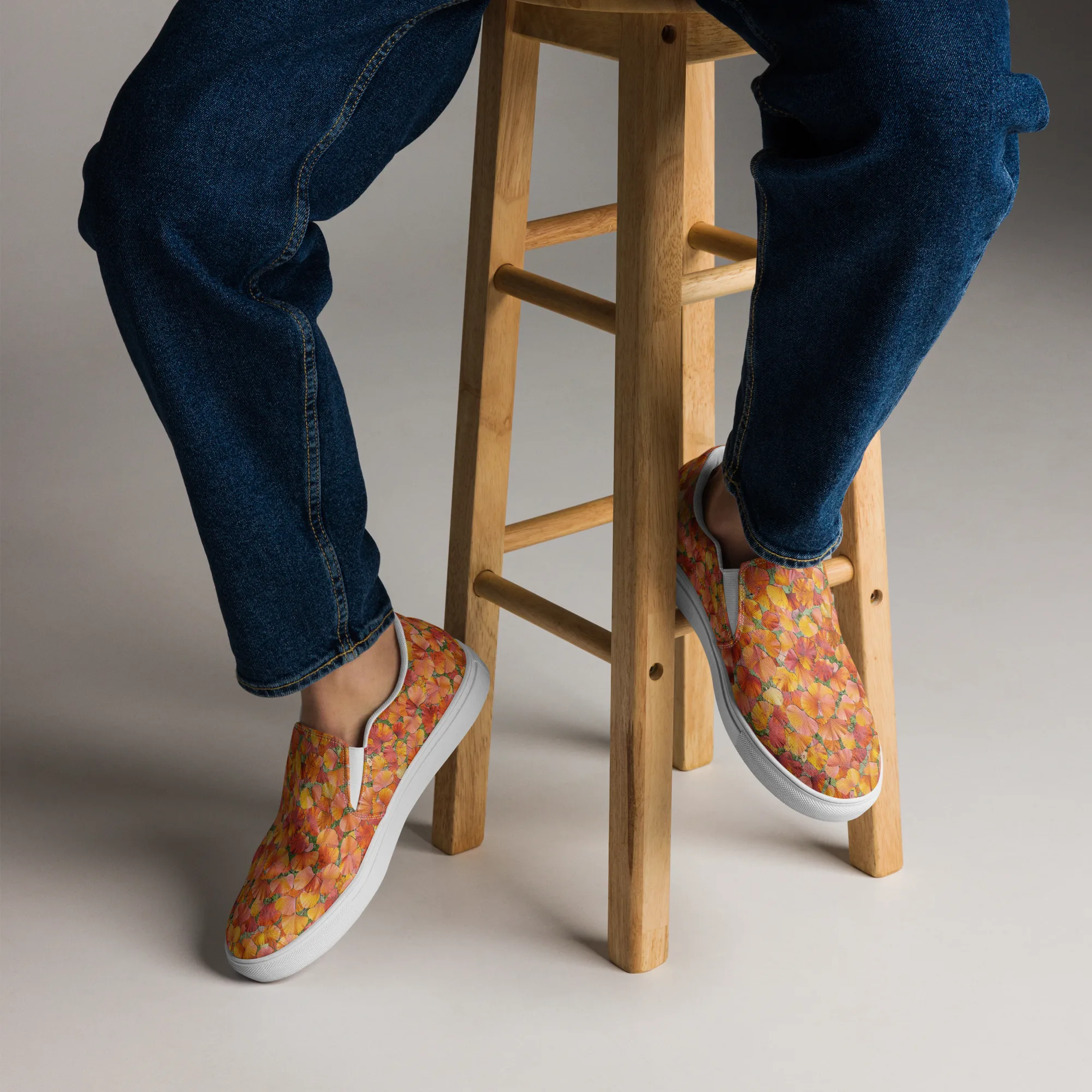 Amber Reverie on Men's Slip-On Canvas Shoes — Front