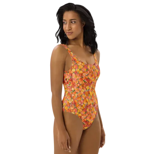 Amber Reverie on a One-Piece Swimsuit